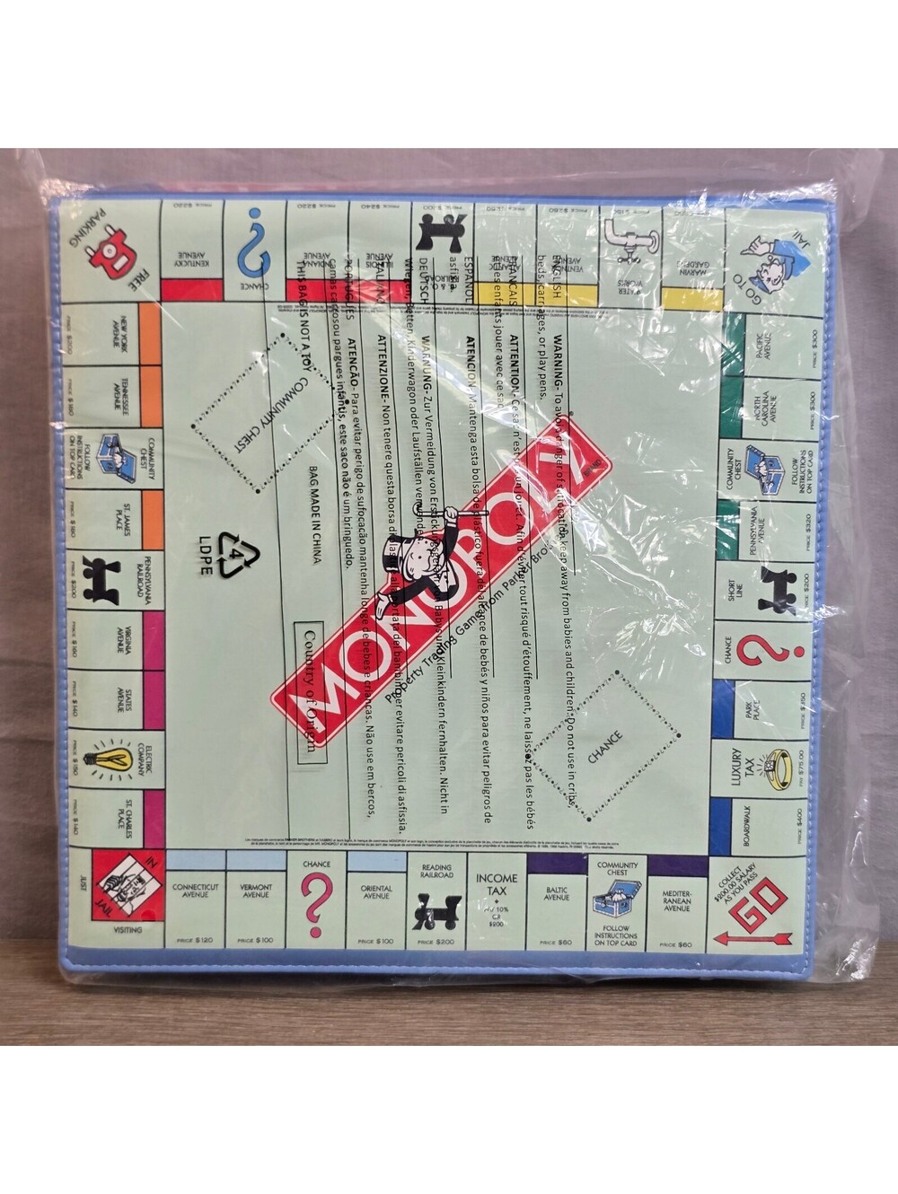 Monopoly Game Board Purse FUN5325 Novelty Crossbody Bag New In Packaging